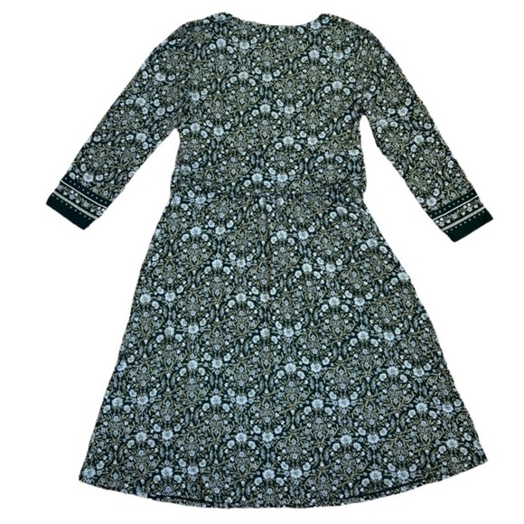 Lands' End Front Twist V-Neck Fit & Flare Knee Length Floral Dress Modal NWT - Picture 13 of 16